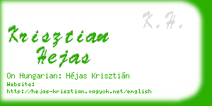 krisztian hejas business card